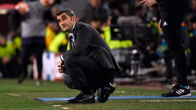 kekelahan Barcelona membuat sang pelatih, Ernesto Valverde terancam posisinya